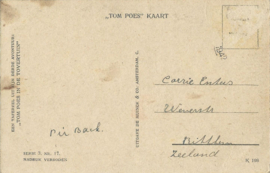Ansichtkaart – “TOM POES” KAART –SERIE 3, NR. 17 – 1942