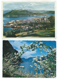 SET van 2 ansichtkaarten – Noorwegen – 1975, 1977