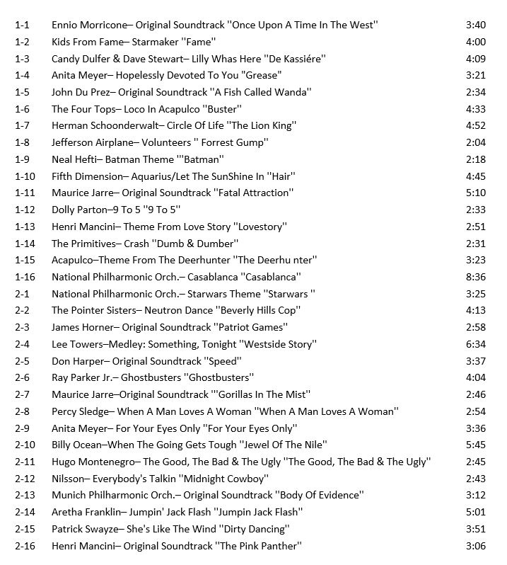 CD – Various – FROM THE MOVIES – 2 CD
