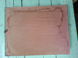 Lijst met bol glas en kunstbloemen