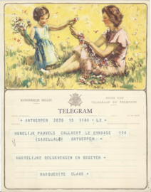 SET van 4 oude belgische telegrammen – 1948