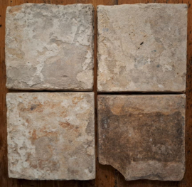 Antieke tegels, Delft – granaatappels - 17e eeuw - 4 stuks