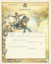 SET van 4 oude belgische telegrammen – 1948