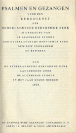 PSALMEN EN GEZANGEN VOOR DEN EEREDIENST … - 1938