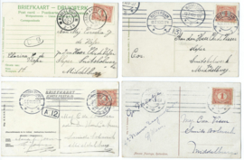 SET van 4 ansichtkaarten - Rotterdam – 1907-1914