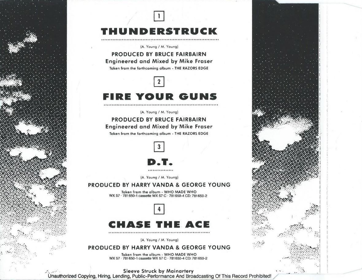 CD – Single - AC/DC – Thunderstruck - 1990