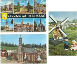 SET van 3 ansichtkaarten – ‘s-Gravenhage – 1965-1970
