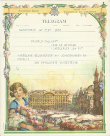 SET van 4 oude belgische telegrammen – 1948