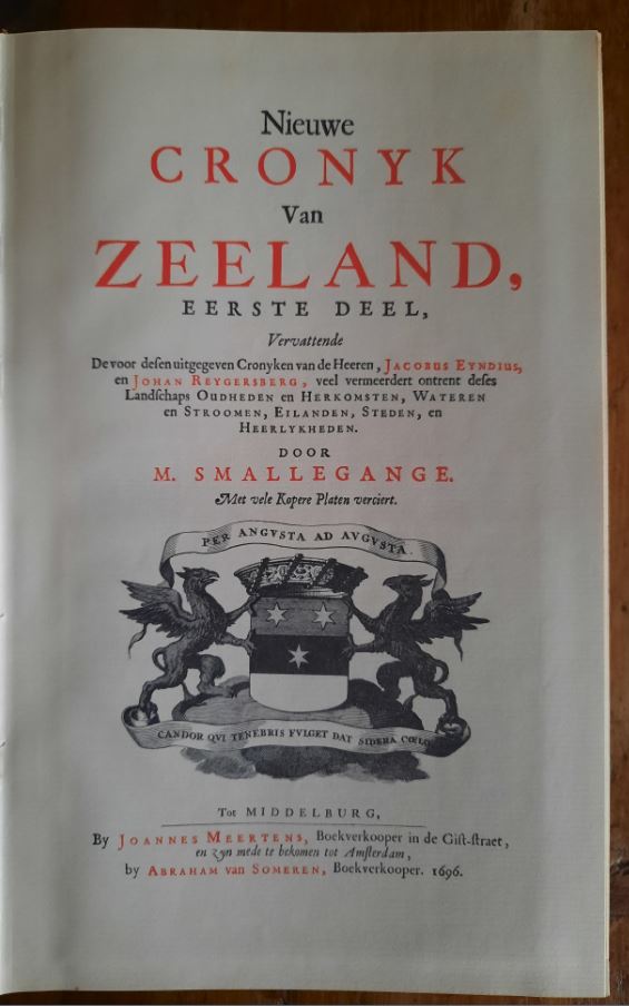 Nieuwe CRONYK Van ZEELAND, EERSTE DEEL ... M. SMALLEGANGE - 1965