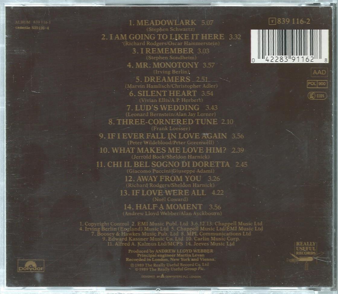 CD – Sarah Brightman – The Songs That Got Away - 1989