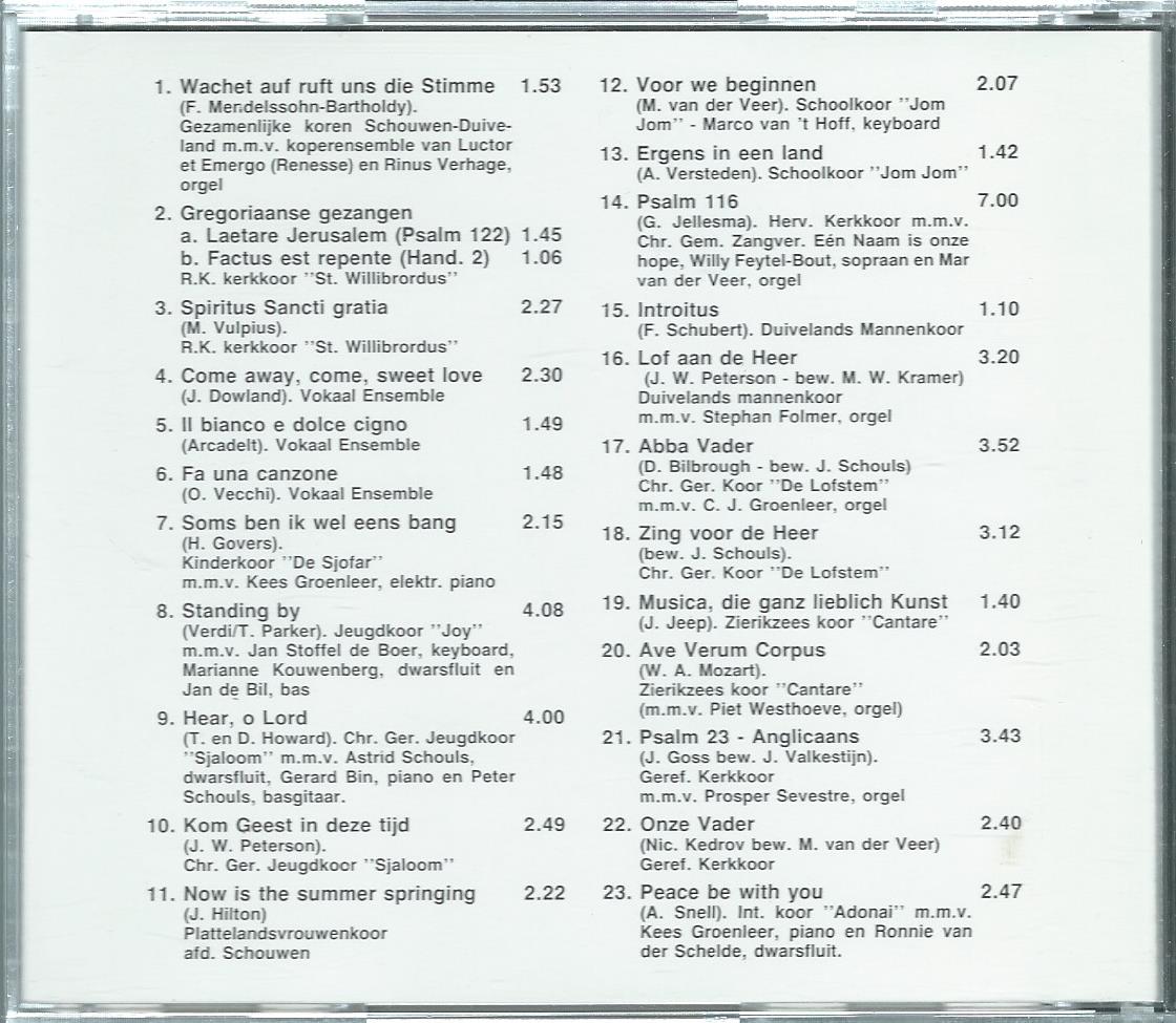 CD – Various - ZINGEN op SCHOUWEN-DUIVELAND - jaren ‘80