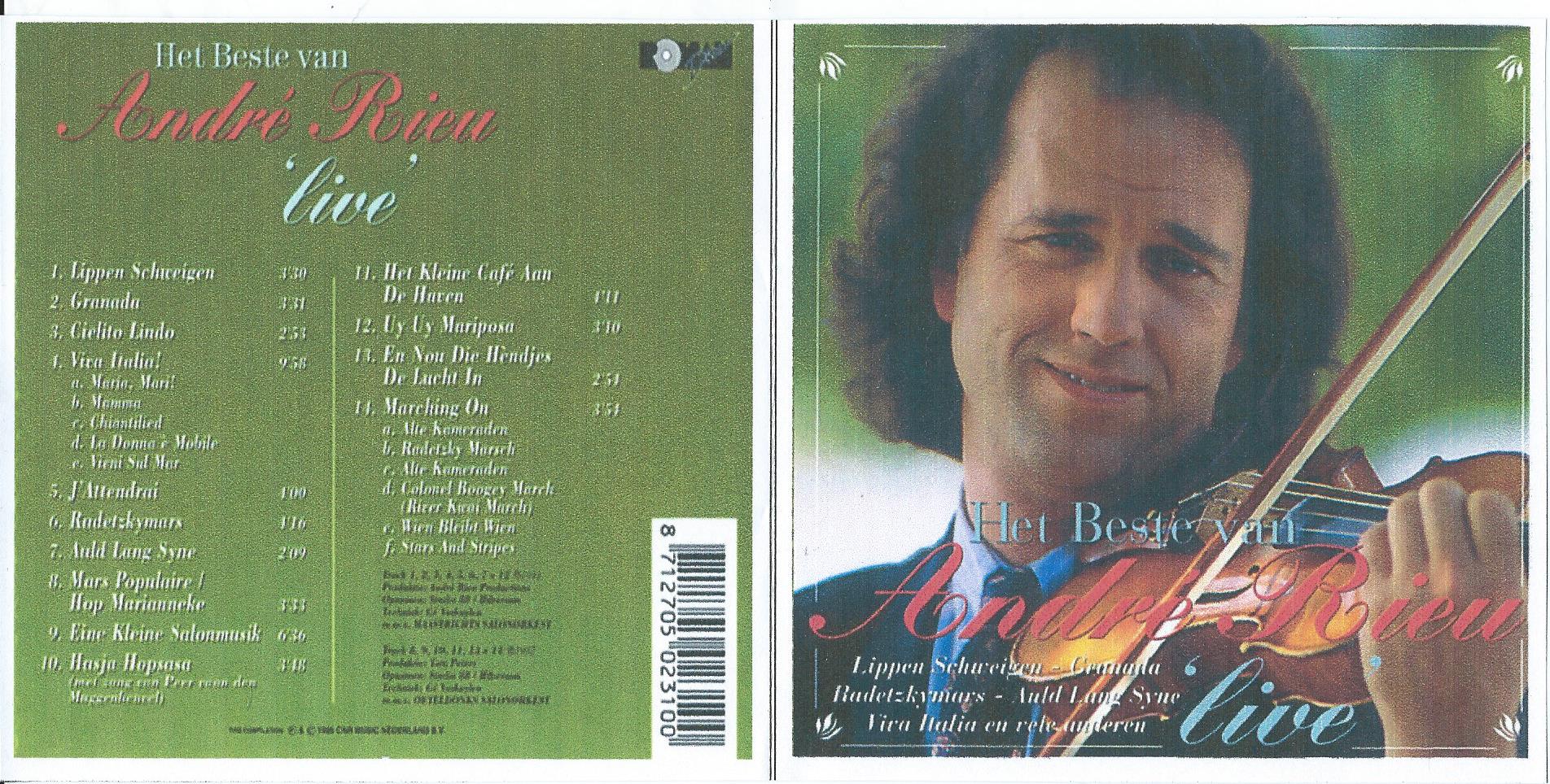 CD – André Rieu – Het Beste Van André Rieu 'Live' - 1995
