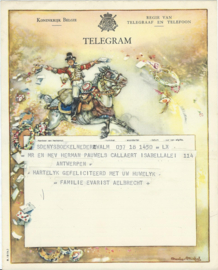 SET van 4 oude belgische telegrammen – 1948