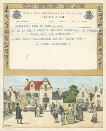 SET van 4 oude belgische telegrammen – 1948