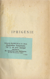 IPHIGENIE - TRAGÉDIE - J. RACINE - 1918