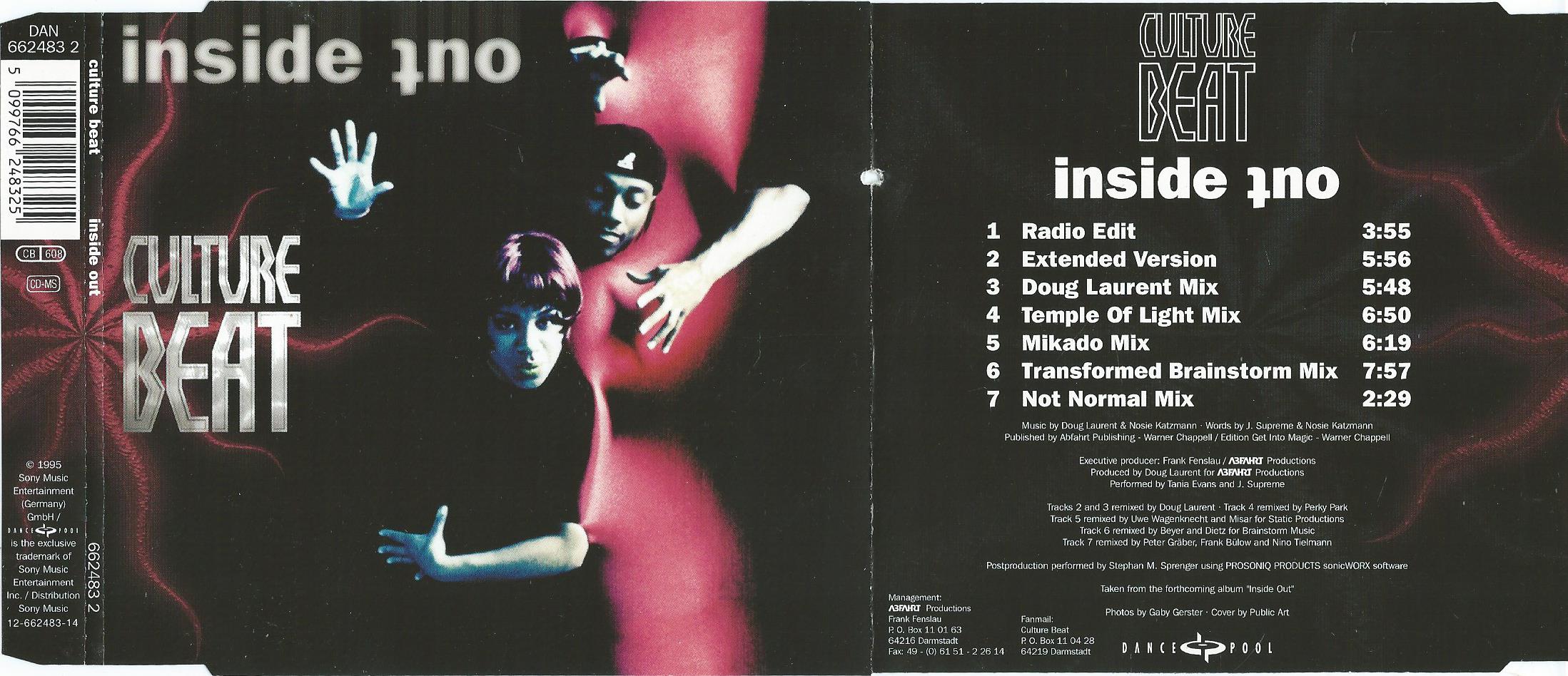 CD – Maxi-Single – CULTURE BEAT – inside out - 1995