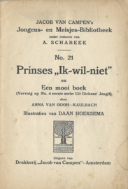 Prinses Ik-wil-niet en Een mooi boek - ANNA VAN GOGH-KAULBACH - 1916