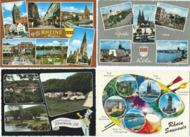 SET van 4 ansichtkaarten – Duitsland – o.a. 1962, 1964, 1967