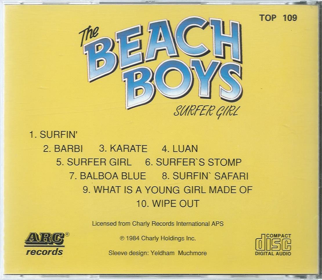 CD – The BEACH BOYS – SURFER GIRL - 1984