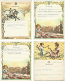 SET van 4 oude belgische telegrammen – 1948