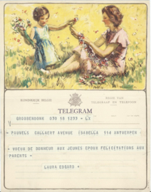 SET van 4 oude belgische telegrammen – 1948