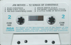 MC - Jim Reeves ‎– 12 Songs Of Christmas – ca. 1975 (♪)