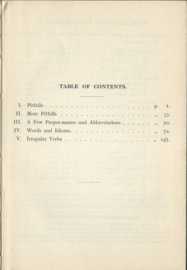 PITFALLS WORDS AND IDIOMS – COLLECTED BY J.A.K. VAN HASSELT - 1931