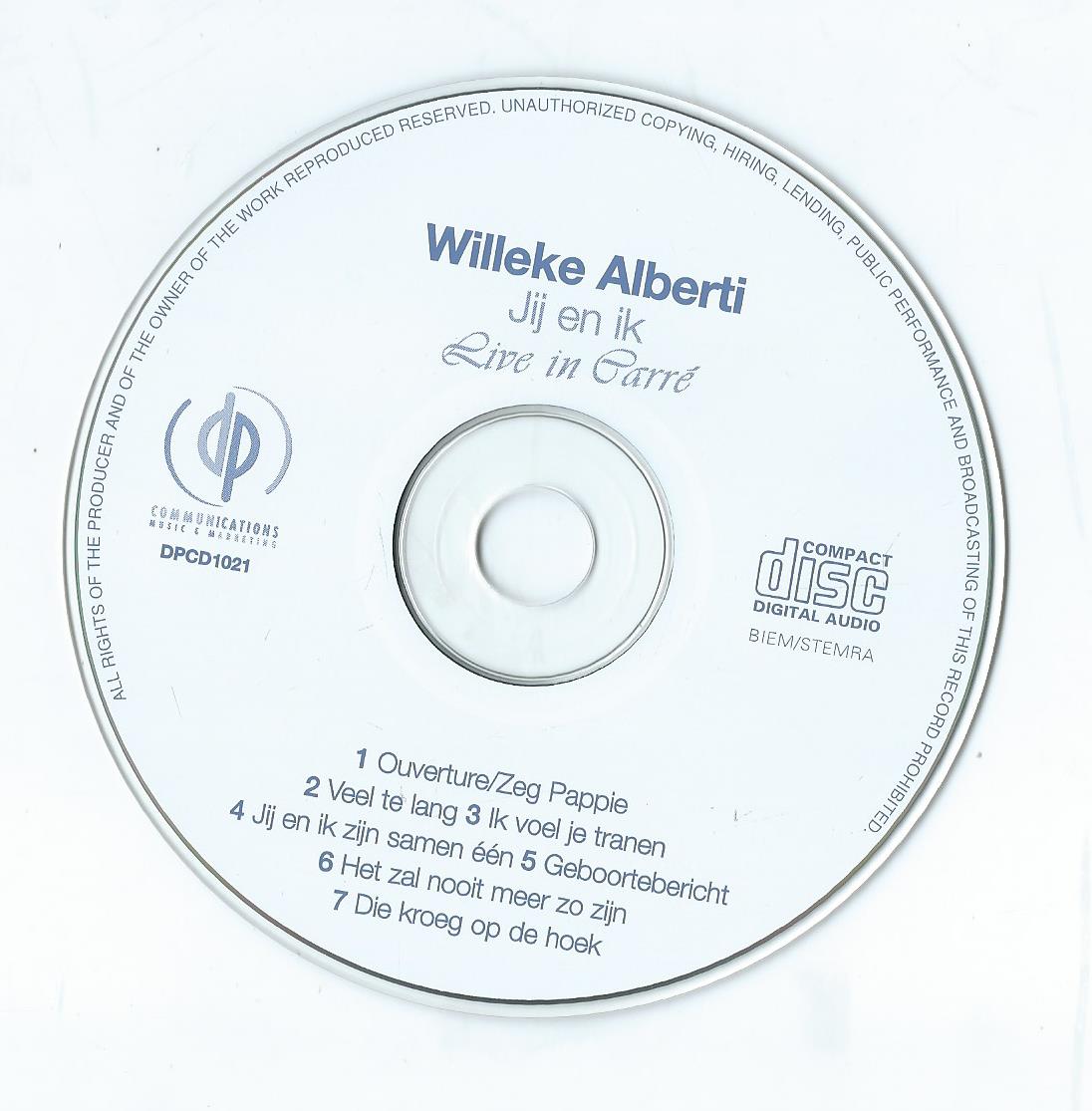 CD – Willeke Alberti – Jij en ik – Live in Carré - 2000