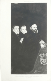 Prent – LOUIS DEL RIO, MAITRE DE REQUETES AU CONSEIL PRIVE DU BRABANT EN 1578 ET SES FILS - 1880