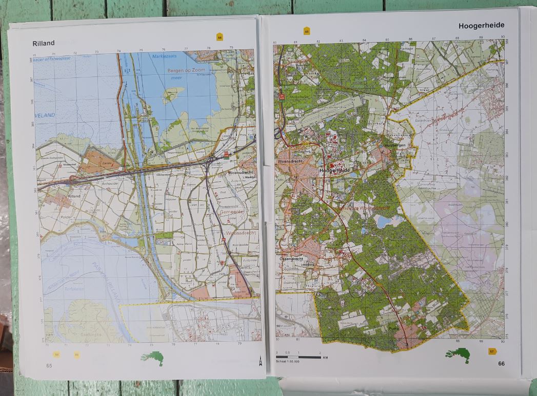 Topografische atlas 1:50.000 Zuid-Nederland Losbladig - 2016