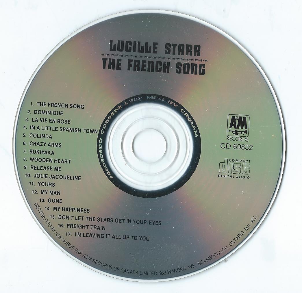 CD – LUCILLE STARR – THE FRENCH SONG - 2003