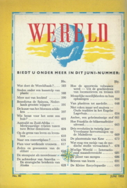 WERELD – POPULAIR-WETENSCHAPPELIJK MAANDBLAD – No. 80 – Juni 1953