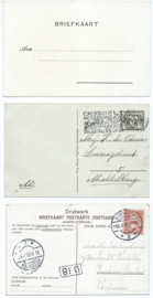 SET van 3 ansichtkaarten – Amsterdam - 1909-1918