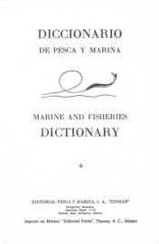 DICCIONARIO DE PESCA Y MARINA – MARINE AND FISHERIES DICTIONARY – 1966