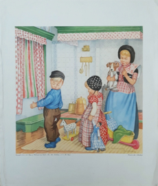Prent - 't Gescheurde broekje - B. Midderigh-Bokhorst (1936) - 1954
