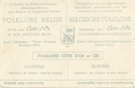 Kaarten - Cote d’Or – BELGISCHE FOLKLORE – 19 (17 en 2 dubbele) van 125 - 1947