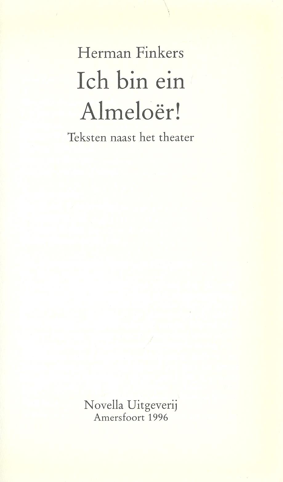 Ich bin ein Almeloër – Herman Finkers – 1996