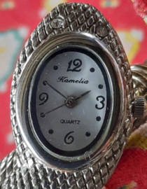Horloge – Kamelia QUARTZ, Snake Shaped Bracelet Jewel Watch