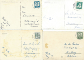 SET van 4 ansichtkaarten – Duitsland – o.a. 1965-1966