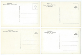 SET van 9 ansichtkaarten – Middelburg – oorlogsschade – 17 mei 1940