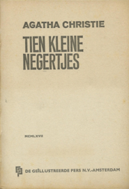DUBBELE DETECTIVE - TIEN KLEINE NEGERTJES – AGATHA CHRISTIE en DE COCK EN HET SOMBERE NAAKT – A.C. BAANTJER – 1967