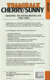 VRAAGBAAK – NISSAN CHERRY/SUNNY – BENZINE- EN DIESELMODELLEN 1982-1986 -  P.H. OLVING - 1985