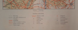 Set van 11 oude topografische kaartjes – SCHAAL 1:400.000 – jaren ‘30