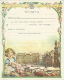 SET van 4 oude belgische telegrammen – 1948