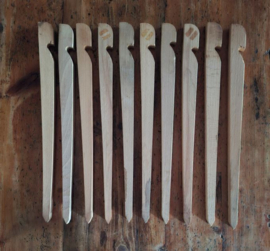 houten tentharingen – 10 stuks – jaren 60