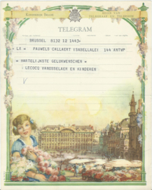 SET van 4 oude belgische telegrammen – 1948