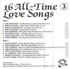 MC – Various – 16 All-Time Love Songs 3 - 1989