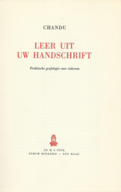 LEER UIT UW HANDSCHRIFT – (Jack F.) CHANDU – 1957