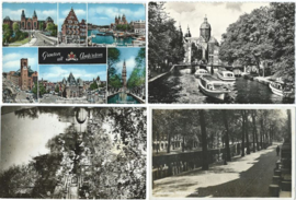 SET van 4 ansichtkaarten - Amsterdam –  1942-1964-1964