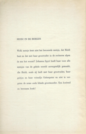 HEIDI IN DE BERGEN – JOHANNA SPYRI – ca. 1958